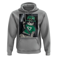 67 Cat St Patricks Day Hoodie Funny Cat Driver Leprechaun Meme