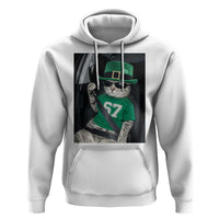 67 Cat St Patricks Day Hoodie Funny Cat Driver Leprechaun Meme