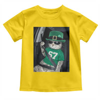 67 Cat St Patricks Day Toddler T Shirt Funny Cat Driver Leprechaun Meme