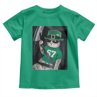 67 Cat St Patricks Day Toddler T Shirt Funny Cat Driver Leprechaun Meme