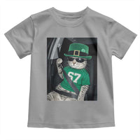67 Cat St Patricks Day Toddler T Shirt Funny Cat Driver Leprechaun Meme