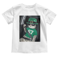 67 Cat St Patricks Day Toddler T Shirt Funny Cat Driver Leprechaun Meme