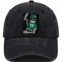67 Cat St Patricks Day Washed Cotton Baseball Cap Funny Cat Driver Leprechaun Meme