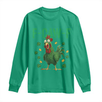 Funny St Patrick Day Long Sleeve Shirt F-Caw-F Lucky Chicken Meme