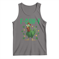 Funny St Patrick Day Tank Top F-Caw-F Lucky Chicken Meme