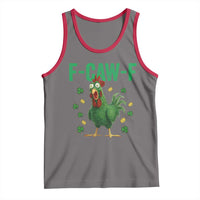 Funny St Patrick Day Tank Top F-Caw-F Lucky Chicken Meme