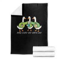 Funny Earth Day Throw Blanket Silly Goose Make Earth Day Every Day