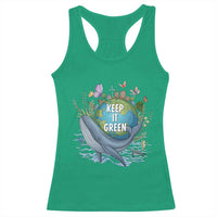 Keep It Green Earth Day Racerback Tank Top Eco-Friendly Nature Environmental Awareness