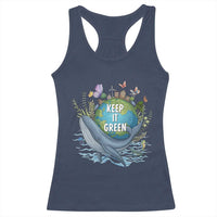 Keep It Green Earth Day Racerback Tank Top Eco-Friendly Nature Environmental Awareness