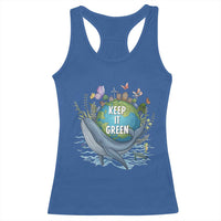 Keep It Green Earth Day Racerback Tank Top Eco-Friendly Nature Environmental Awareness