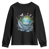Keep It Green Earth Day Youth Sweatshirt Eco-Friendly Nature Environmental Awareness