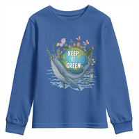 Keep It Green Earth Day Youth Sweatshirt Eco-Friendly Nature Environmental Awareness