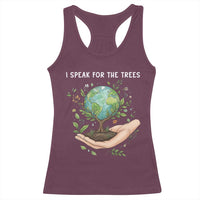 I Speak For The Trees Racerback Tank Top Earth Day Awareness