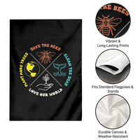 Earth Day Awareness Garden Flag Save The Bees Plant More Trees Clean The Seas Titties