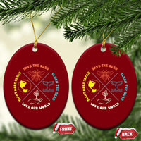 Earth Day Awareness Ceramic Ornament Save The Bees Plant More Trees Clean The Seas Titties