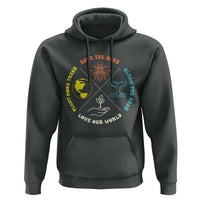Earth Day Awareness Hoodie Save The Bees Plant More Trees Clean The Seas Titties