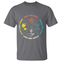 Earth Day Awareness T Shirt Save The Bees Plant More Trees Clean The Seas Titties