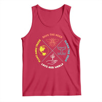 Earth Day Awareness Tank Top Save The Bees Plant More Trees Clean The Seas Titties