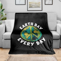 Earth Day Everyday Throw Blanket Peace Sign Nature Lover