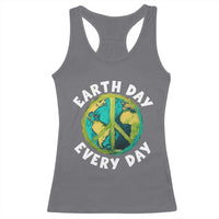 Earth Day Everyday Racerback Tank Top Peace Sign Nature Lover