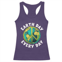 Earth Day Everyday Racerback Tank Top Peace Sign Nature Lover