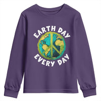 Earth Day Everyday Youth Sweatshirt Peace Sign Nature Lover