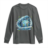 Earth Day Long Sleeve Shirt Funny Baseball Ice Cream Drip Glove Eco Friendly