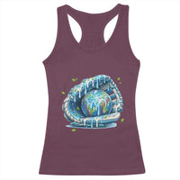 Earth Day Racerback Tank Top Funny Baseball Ice Cream Drip Glove Eco Friendly