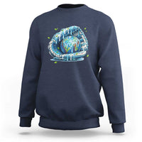 Earth Day Sweatshirt Funny Baseball Ice Cream Drip Glove Eco Friendly