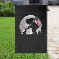 Bigfoot Boop Cat Moon Garden Flag Funny Sasquatch Meme 4th of July