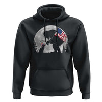 Bigfoot Boop Cat Moon Hoodie Funny Sasquatch Meme 4th of July