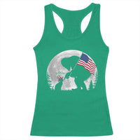 Bigfoot Boop Cat Moon Racerback Tank Top Funny Sasquatch Meme 4th of July