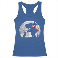 Bigfoot Boop Cat Moon Racerback Tank Top Funny Sasquatch Meme 4th of July