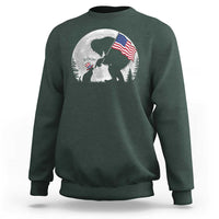 Bigfoot Boop Cat Moon Sweatshirt Funny Sasquatch Meme 4th of July