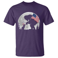 Bigfoot Boop Cat Moon T Shirt Funny Sasquatch Meme 4th of July