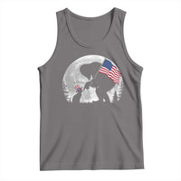 Bigfoot Boop Cat Moon Tank Top Funny Sasquatch Meme 4th of July