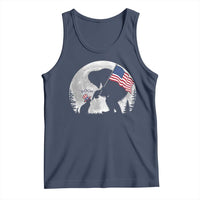 Bigfoot Boop Cat Moon Tank Top Funny Sasquatch Meme 4th of July