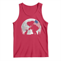 Bigfoot Boop Cat Moon Tank Top Funny Sasquatch Meme 4th of July