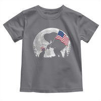 Bigfoot Boop Cat Moon Toddler T Shirt Funny Sasquatch Meme 4th of July