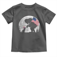 Bigfoot Boop Cat Moon Toddler T Shirt Funny Sasquatch Meme 4th of July
