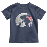 Bigfoot Boop Cat Moon Toddler T Shirt Funny Sasquatch Meme 4th of July