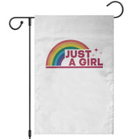 Just A Girl LGBTQ Pride Month Garden Flag