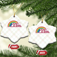 Just A Girl LGBTQ Pride Month Ceramic Ornament