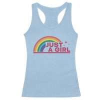 Just A Girl LGBTQ Pride Month Racerback Tank Top