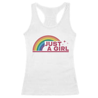 Just A Girl LGBTQ Pride Month Racerback Tank Top