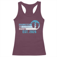 Promoted to Daddy 2026 Racerback Tank Top Funny Pregnancy Reveal