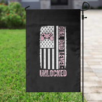 Girl Dad Level Unlocked Garden Flag Funny New Dad