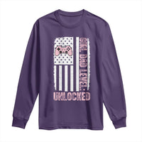 Girl Dad Level Unlocked Long Sleeve Shirt Funny New Dad