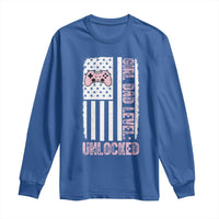 Girl Dad Level Unlocked Long Sleeve Shirt Funny New Dad
