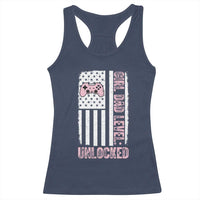 Girl Dad Level Unlocked Racerback Tank Top Funny New Dad